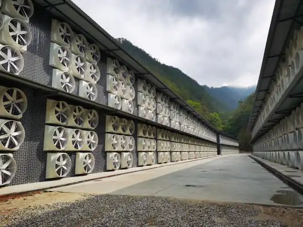 An advanced mining farm equipped with state-of-the-art technology